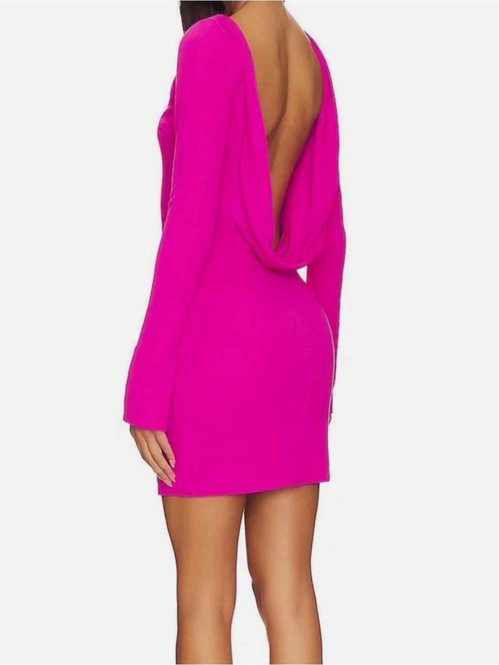 ✨ NWT Katie May Glisten Electric Pink Cowl Back Mini Dress XXS